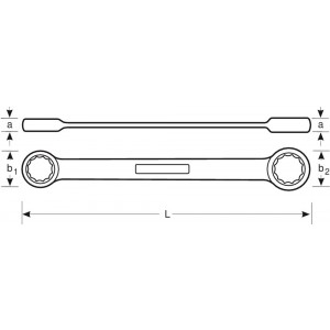 Ringratelsleutel S4RM-4-7 Bahco (4x5-6x7mm)