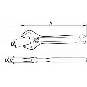 Engelse sleutel 4 8069 Bahco 