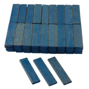 Vulblokje hout 24x5 blauw /100st (100st per zakje)