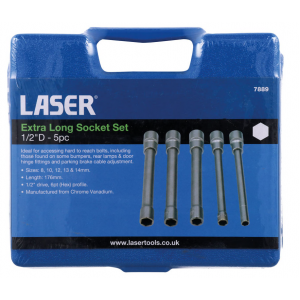 Doppenset 1/2x176mm 5dlg LA7889 Laser Tools (8, 10, 12, 13  14mm)