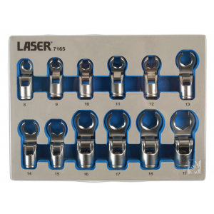 Kraaienpootsleutelset 3/8 12dlg LA7165 Laser Tools (6-kant 8-19mm flexibel)