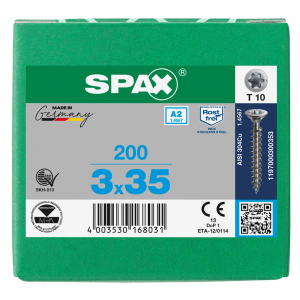 SPS SPAX 3.0 x 35 T10 inox A2 /200st 