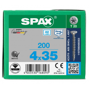 SPS SPAX 4.0 x 35 T20 inox A2 /200st 