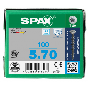 SPS SPAX 5.0 x 70 T20 inox A2 /100st 