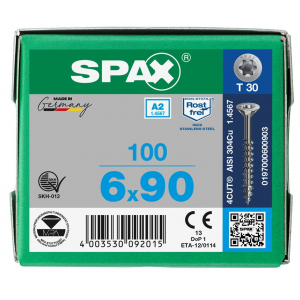 SPS SPAX GD 6.0 x 90 T30 inox A2 /100st 