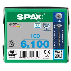 SPS SPAX GD 6.0 x100 T30 inox A2 /100st 