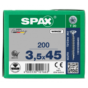 SPS SPAX 3.5 x 45 T20 Wirox /200st (1191010350453)