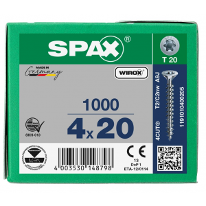 SPS SPAX 4.0 x 20 T20 Wirox /1000st (1191010400205)
