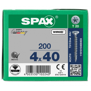 SPS SPAX 4.0 x 40 T20 Wirox /200st (1191010400403)