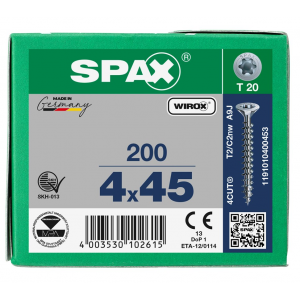 SPS SPAX 4.0 x 45 T20 Wirox /200st (1191010400453)