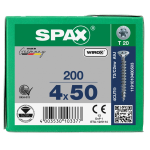 SPS SPAX 4.0 x 50 T20 Wirox /200st (1191010400503)