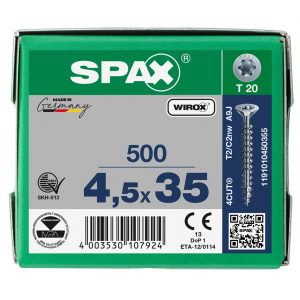 SPS SPAX 4.5 x 35 T20 Wirox /500st (1191010450355)