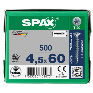 SPS SPAX 4.5 x 60 T20 Wirox /500st (1191010450605)