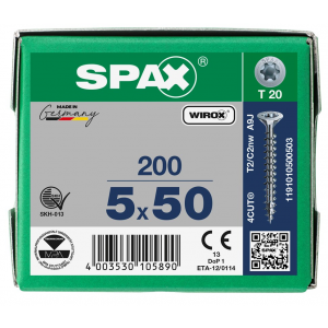 SPS SPAX 5.0 x 50 T20 Wirox /200st (1191010500503)