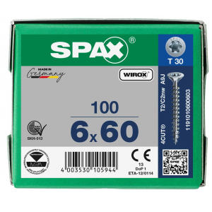 SPS SPAX 6.0 x 60 T30 Wirox /100st (1191010600603)