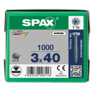 SPS SPAX GD 3.0 x 40 T10 Wirox /1000st 