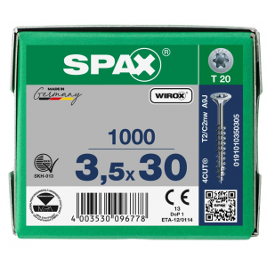 SPS SPAX GD 3.5 x 30 T20 Wirox /1000st 