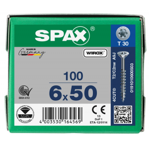 SPS SPAX GD 6.0 x 50 T30 Wirox /100st 