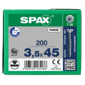 SPS SPAX GD 3.5 x 45 T20 Wirox /200st 