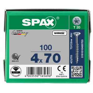 SPS SPAX GD 4.0 x 70 T20 Wirox /100st 