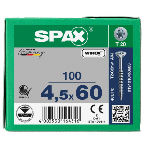 SPS SPAX GD 4.5 x 60 T20 Wirox /100st 