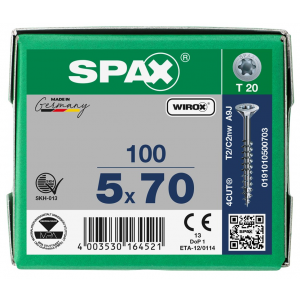 SPS SPAX GD 5.0 x 70 T20 Wirox /100st 