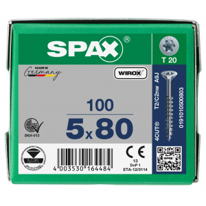 SPS SPAX GD 5.0 x 80 T20 Wirox /100st 