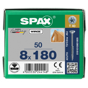 Constructieschroef SPAX VK  8 x180 T40 /1st Wirox