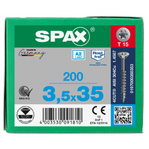 SPS SPAX GD 3.5 x 35 T15 inox A2 /200st 