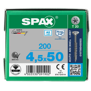 SPS SPAX GD 4.5 x 50 T20 inox A2 /200st 