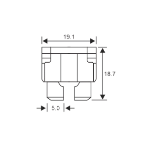 Steekzekering  5A beige /10st Connect 36823