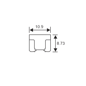 Steekzekering Low Profile  2A grijs /5st Connect 36841