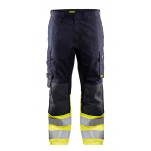 Werkbroek HighVis 1488 blauw/geel C48 Blaklader vlamvertragend 260g/m²