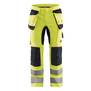 Werkbroek HighVis 1587 geel/blauw C46 Blaklader vlamvertragend stretch