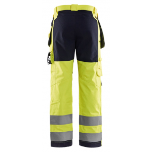 Werkbroek HighVis 1587 geel/blauw C46 Blaklader vlamvertragend stretch