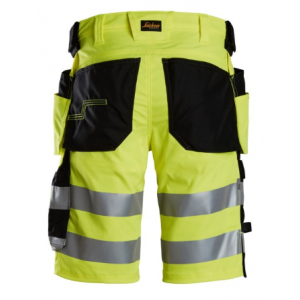 Short HighVis 6135-6604-046 geel/zwart stretch met holsterzakken