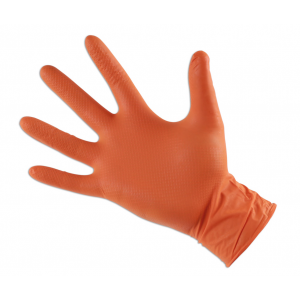 Handschoen wegwerp Grippaz oranje 10/XL /50st (25 paar)