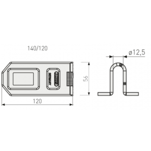 Hangslothouder 140/120 discus ABUS 