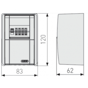 Sleutelkast 787 BIG LED ABUS 84x120x62mm