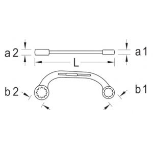 Startersleutel 304 11x13mm Gedore