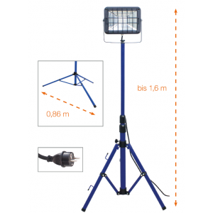 Werflamp LED 30w op statief Schwabe met 5m kabel in koffer