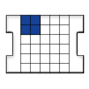 Inzetbakje C3 blauw 104x104x63mm BSS 