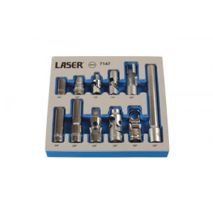 Doppenset Master 10mm 11dlg LA7147 Laser Tools (1/4-3/8)