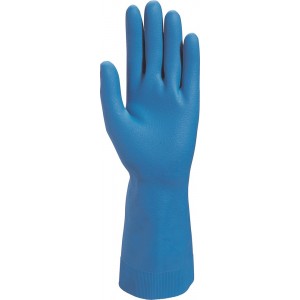 Handschoen huishoud latex blauw mt 9/10 VE440