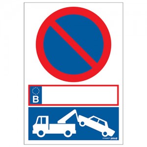 Sign.bord verb. parkeren+wegsleepzone 230x330