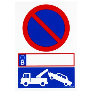 Sign.bord verb. parkeren+wegsleepzone 230x330