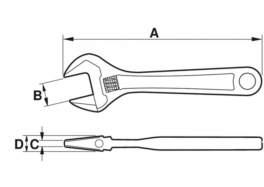 Engelse sleutel 8 Aligator 31 Bahco 