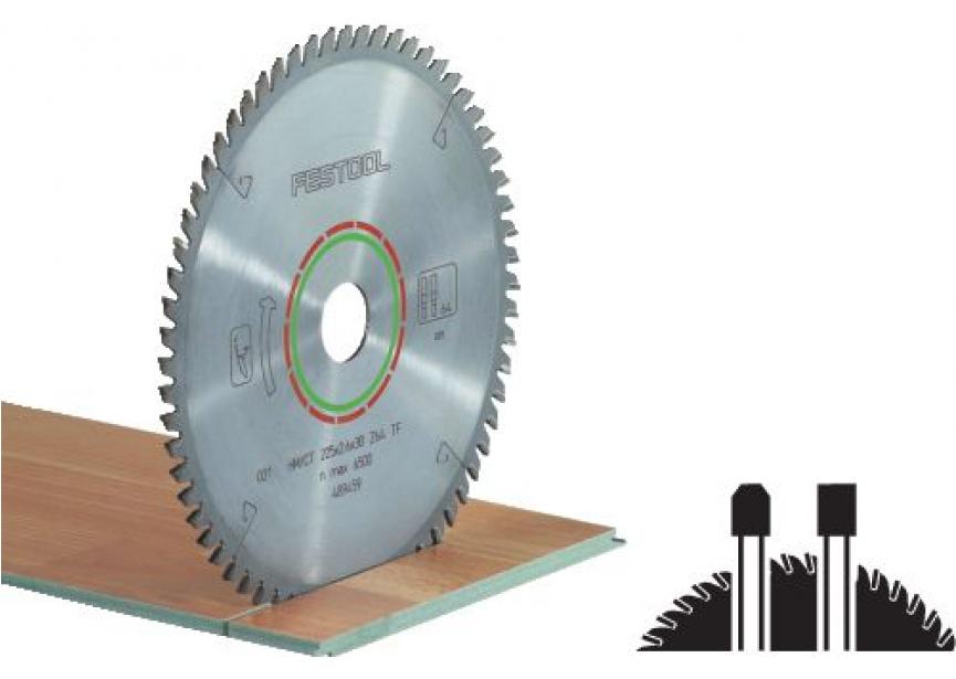 Cirkelzaagblad Festool Ø225x30x2.6mmTF64 (489459) Special laminaat