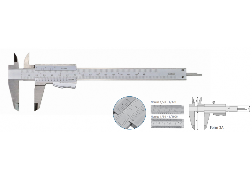 Schuifmaat 150mm/6 blokkeergreep MIB 