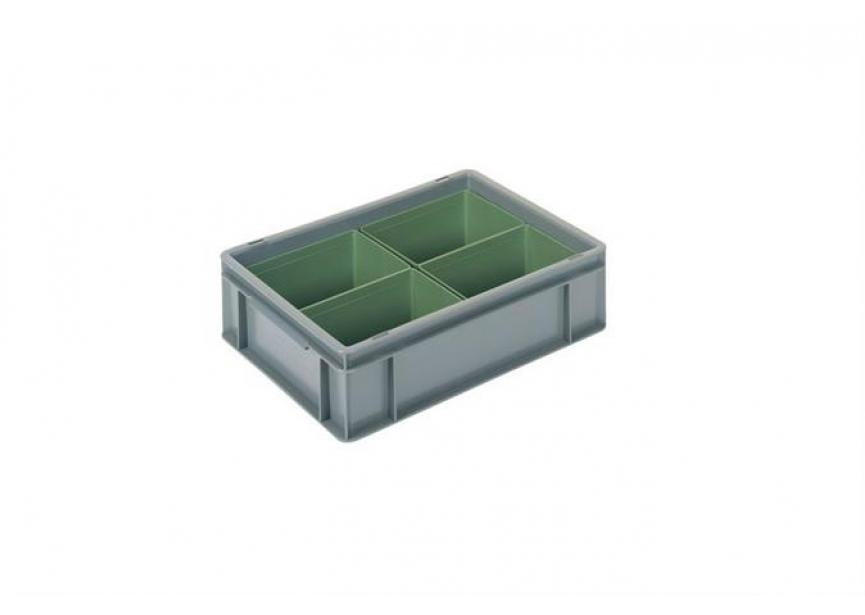 Stapelbak inzetbakje groen 178x132x93mm 